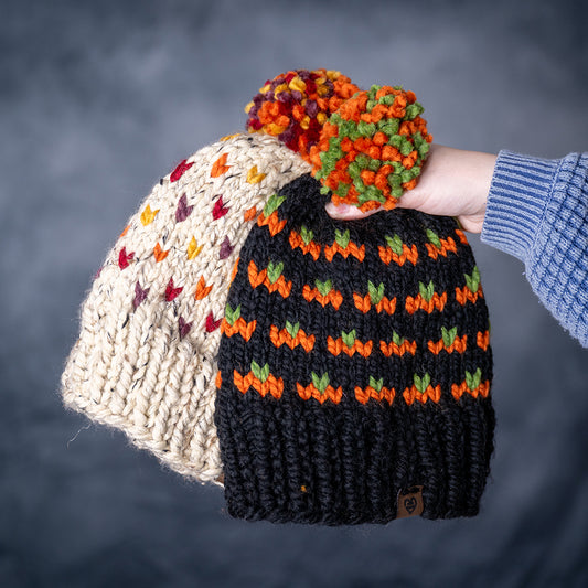 Chunky Beanie Heart - Pumpkins