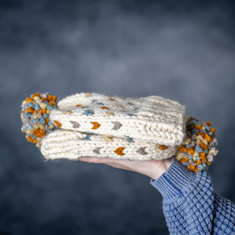 Chunky Beanie Heart - Fall Leaves