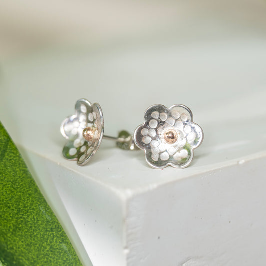 Earrings - Hammered Flower - Choose Style
