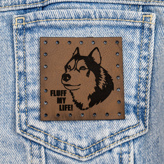 Patch - Brown Faux Leather - Choose Design