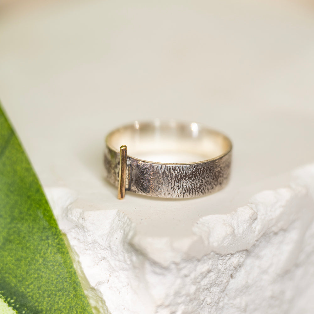 Ring - Reticulated Gold Post