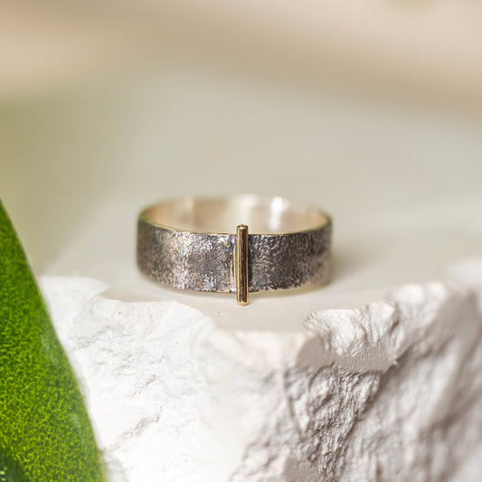 Ring - Reticulated Gold Post