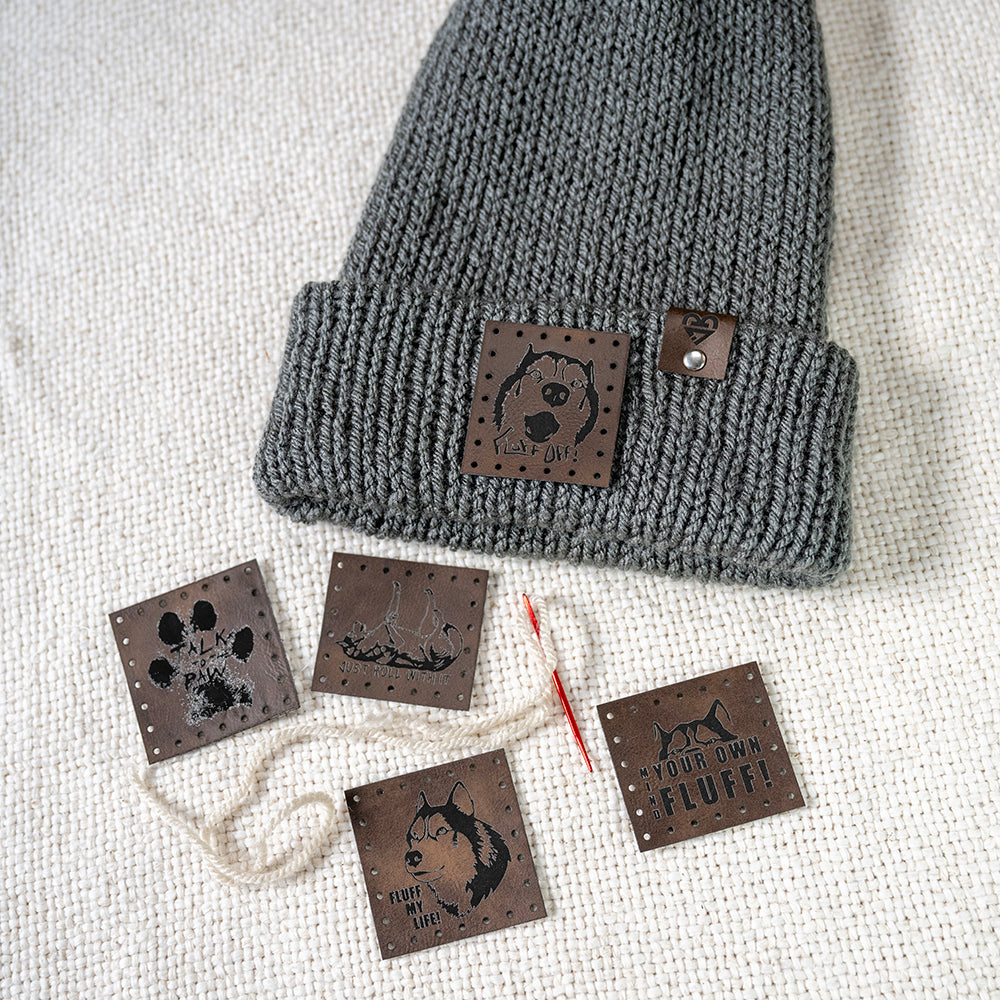 Patch - Brown Faux Leather - Choose Design