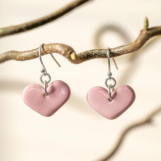 Earrings - Porcelain Hearts - Large