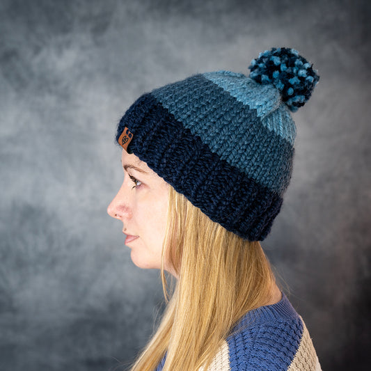 Chunky Gradient Beanie - Choose Colour