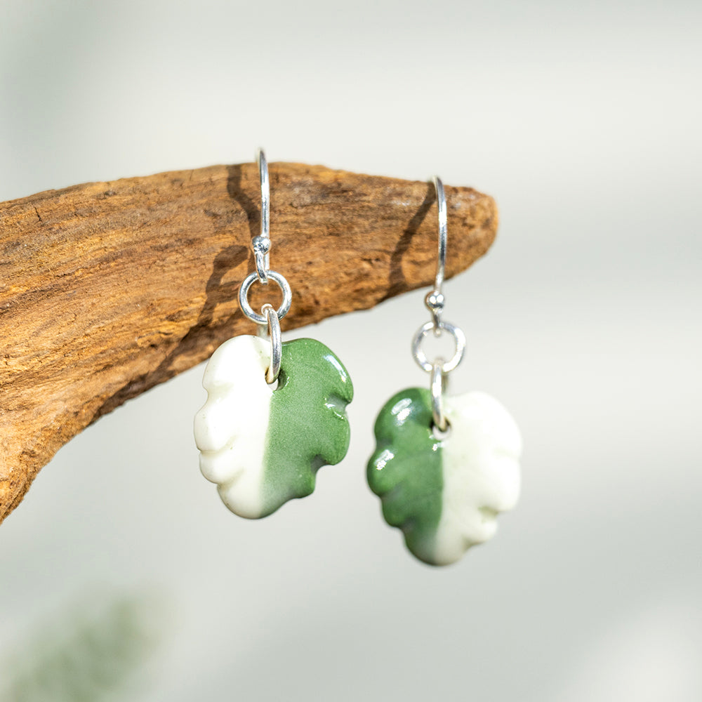 Earrings - Porcelain Leaf
