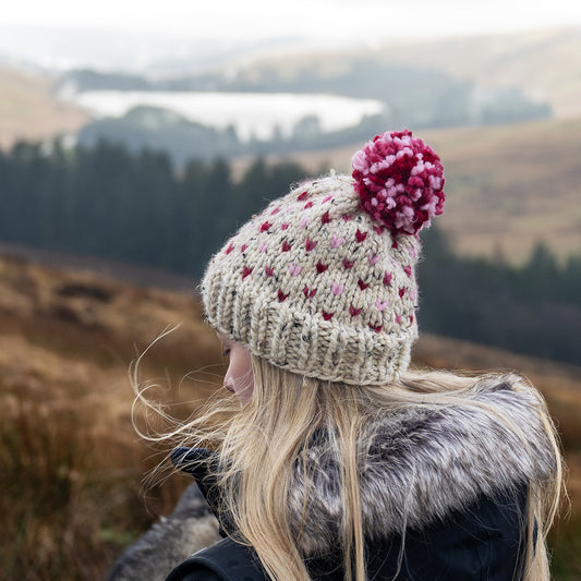 Chunky Beanie Heart - Oat