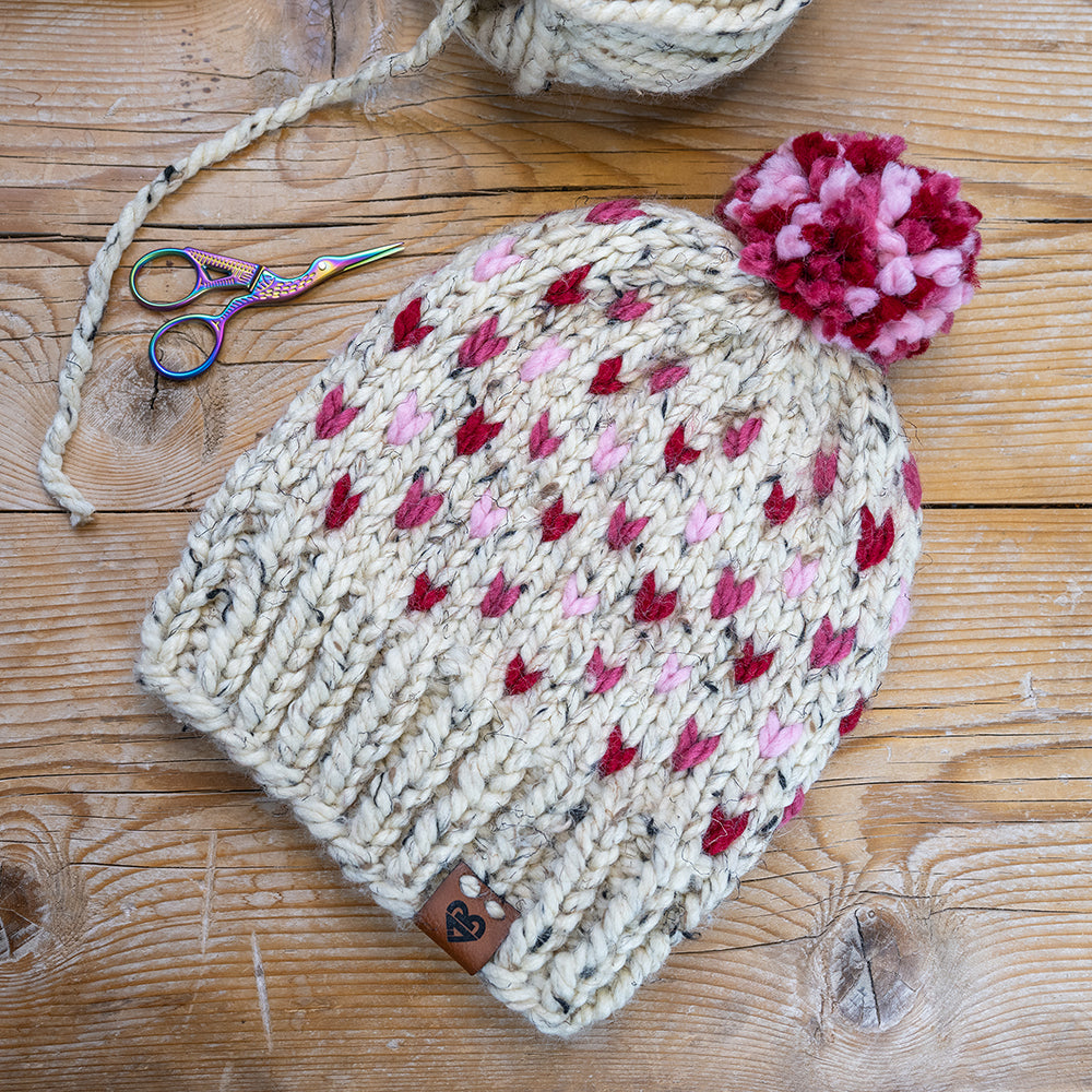 Chunky Beanie Heart - Oat