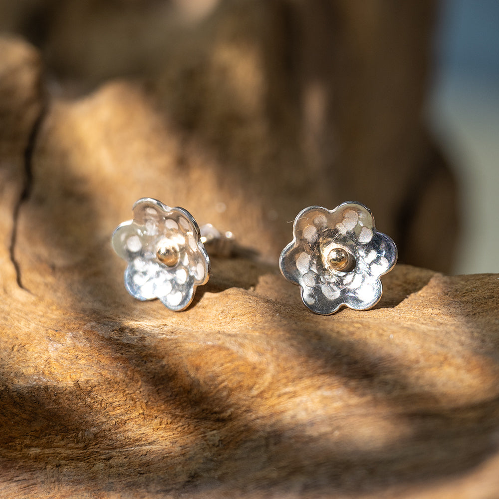 Earrings - Hammered Flower - Choose Style