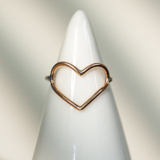 Ring - Heart Circle - Choose Metal