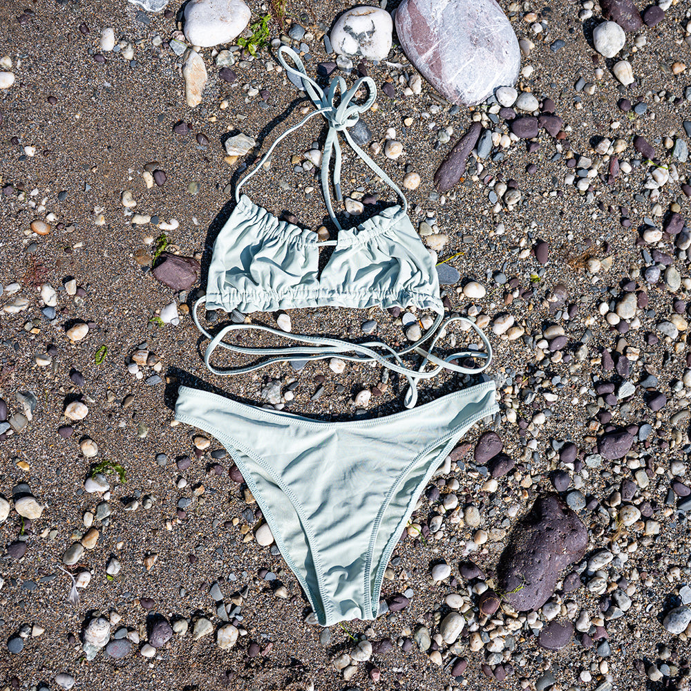 Peek-a-boo Bikini Top - Sage Green