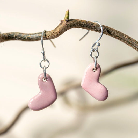 Earrings - Porcelain Hearts - Small