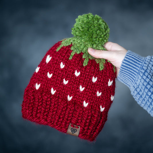 Chunky Beanie Heart - Strawberry