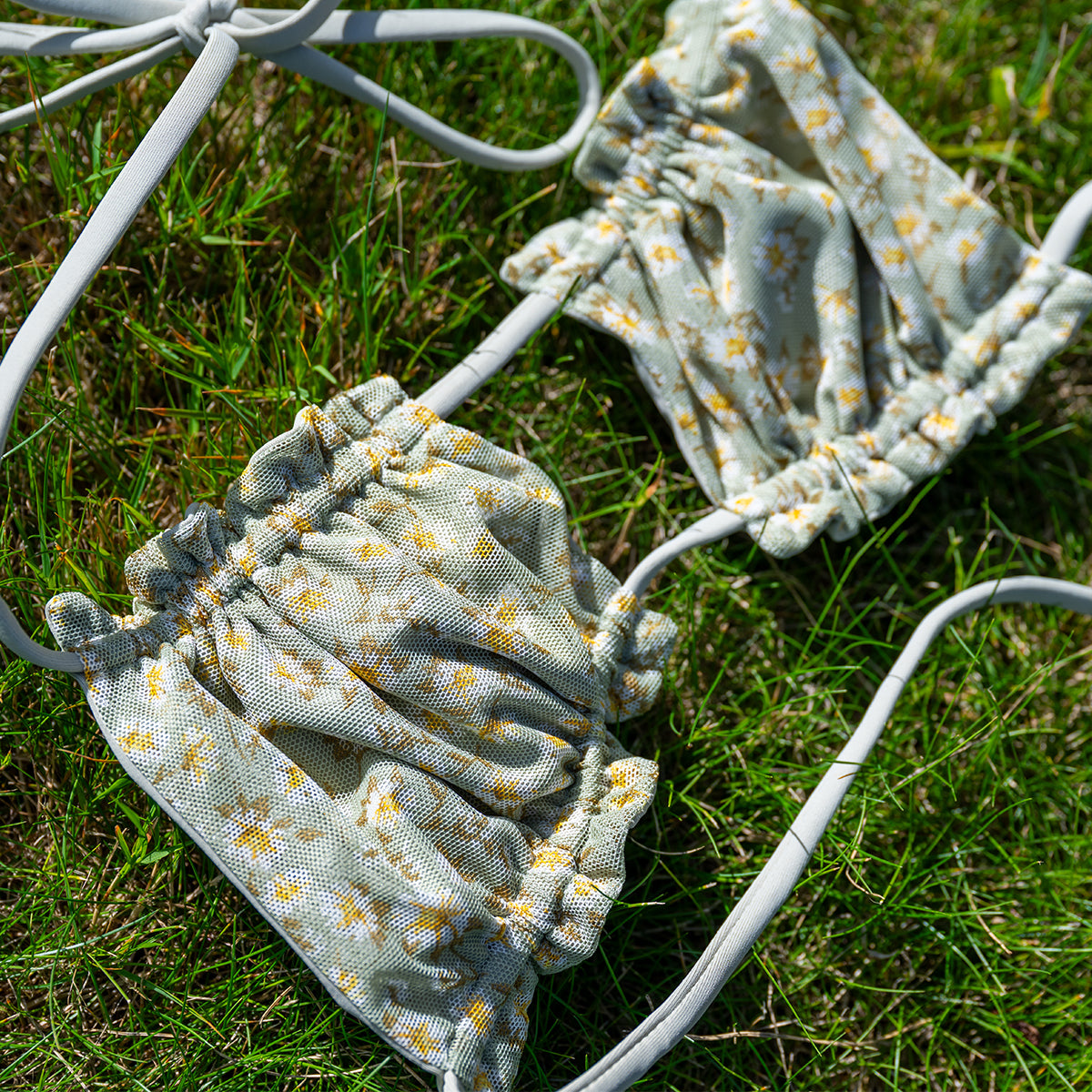 Peek-a-boo Bikini Top - Sage Green