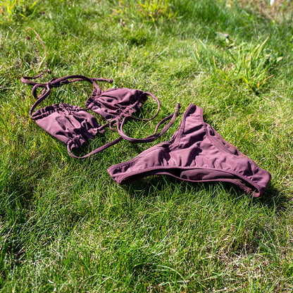Peek-a-boo Bikini Top - Chocolate Brown
