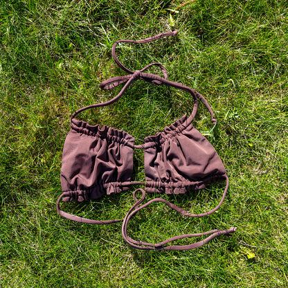 Peek-a-boo Bikini Top - Chocolate Brown