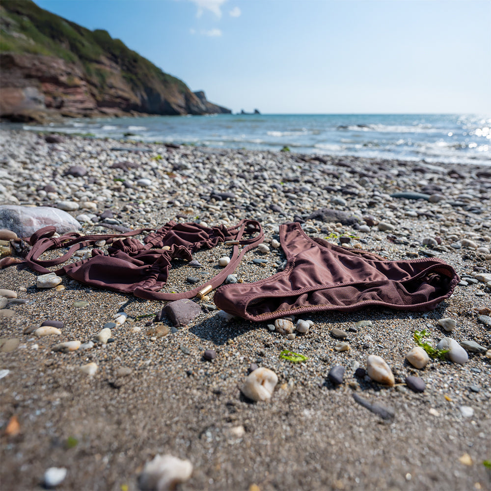 Peek-a-boo Bikini Top - Chocolate Brown