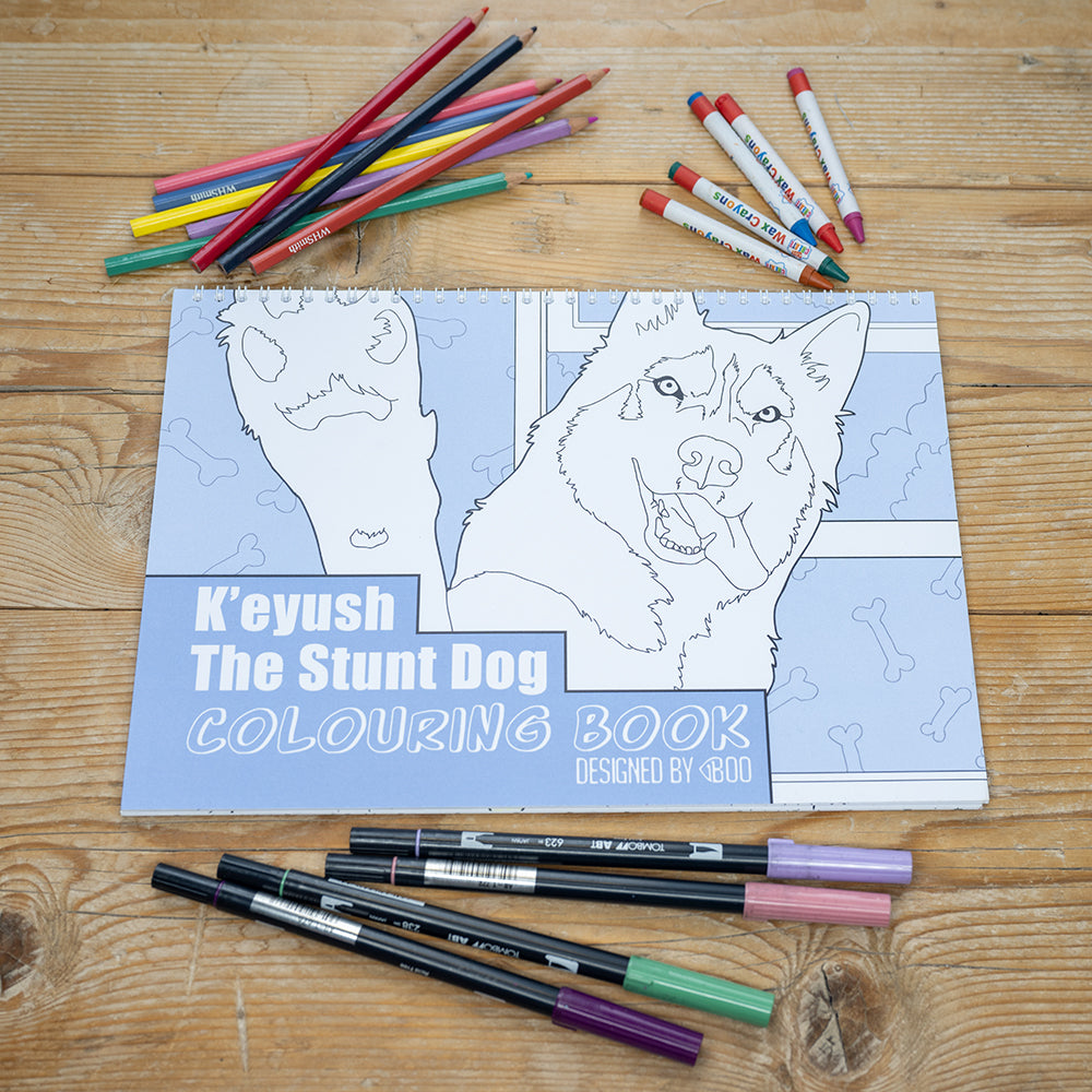 A4 Colouring Book - K’eyush The Stunt Dog