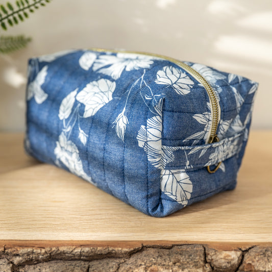 Quilted Carry-All Bag – Denim Flowers