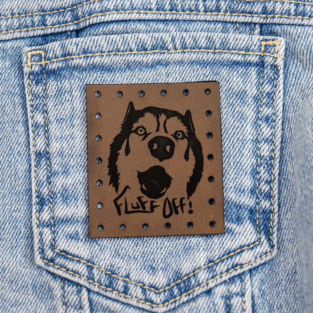 Patch - Brown Faux Leather - Choose Design