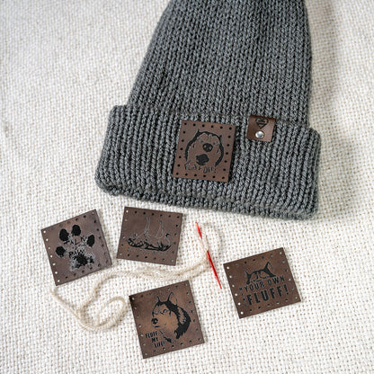 Patch - Brown Faux Leather - Choose Design