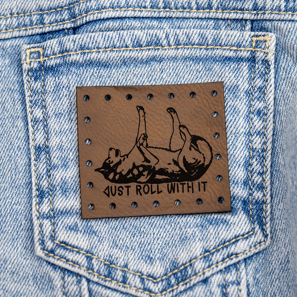 Patch - Brown Faux Leather - Choose Design