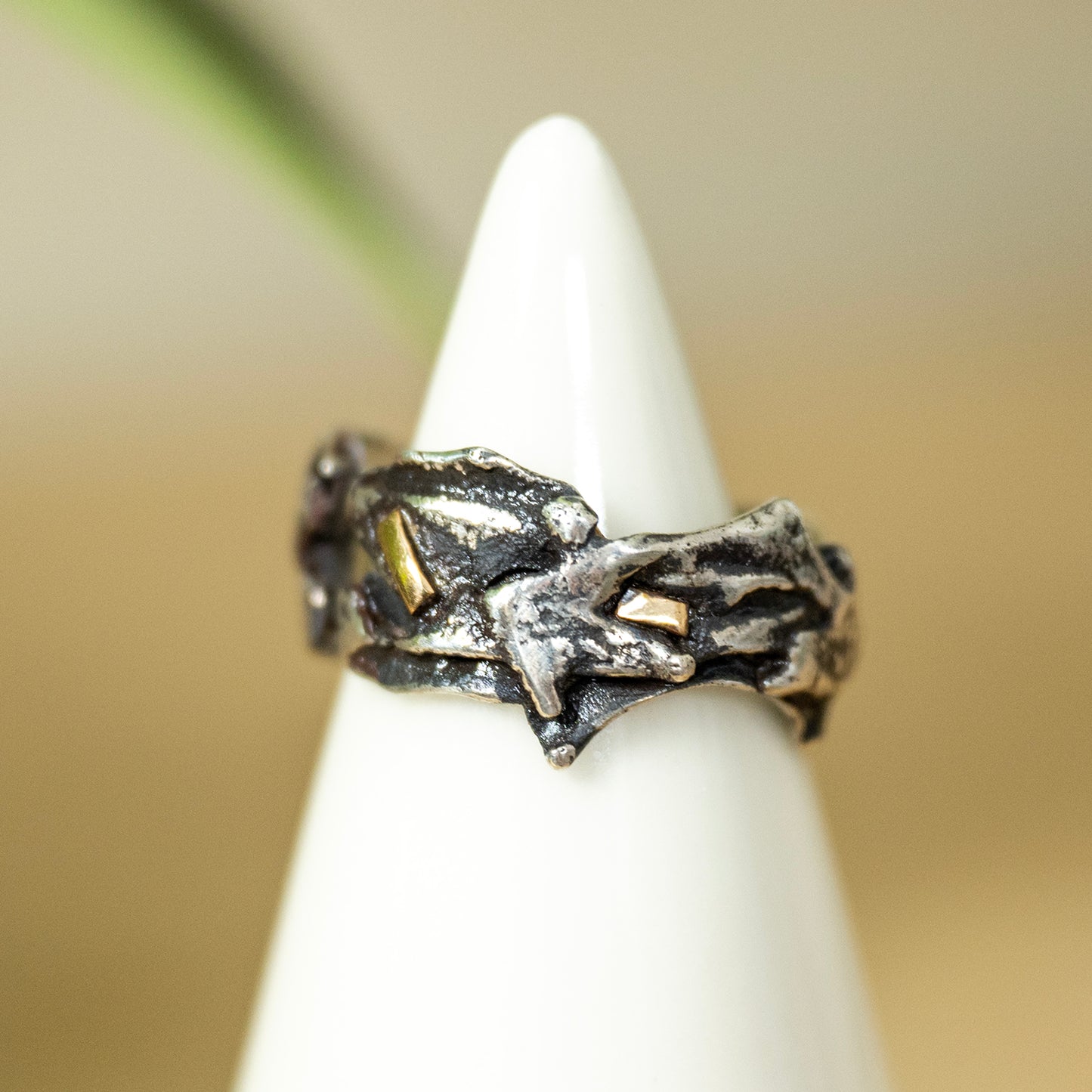 Ring - Lava Gold chip OOAK
