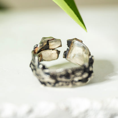 Ring - Lava Gold chip OOAK