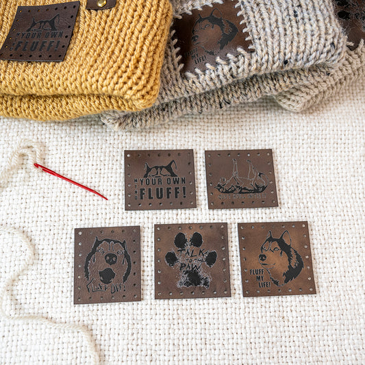 Patch - Brown Faux Leather - Choose Design