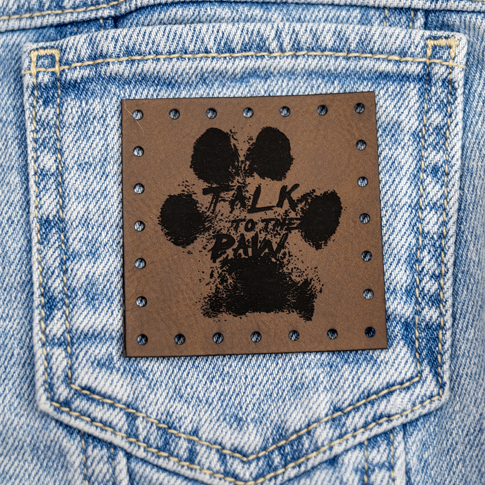 Patch - Brown Faux Leather - Choose Design