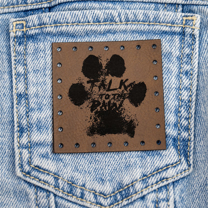 Patch - Brown Faux Leather - Choose Design