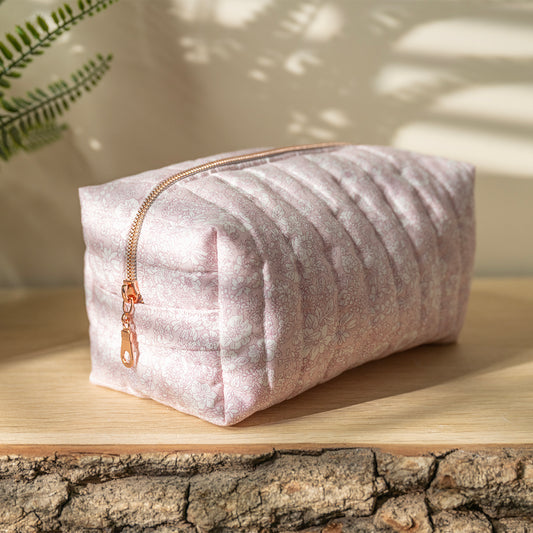 Quilted Carry-All Bag – Pink Flowers