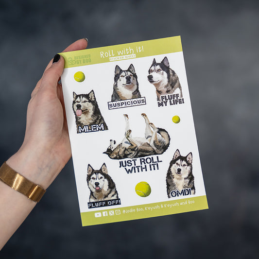 3 x A5 Sticker Sheets – Fluff, Roll and Normal