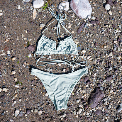 Peek-a-boo Bikini Top - Sage Green
