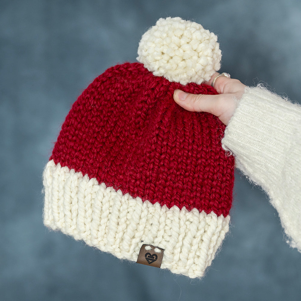 Chunky Beanie Heart - Santa Claus