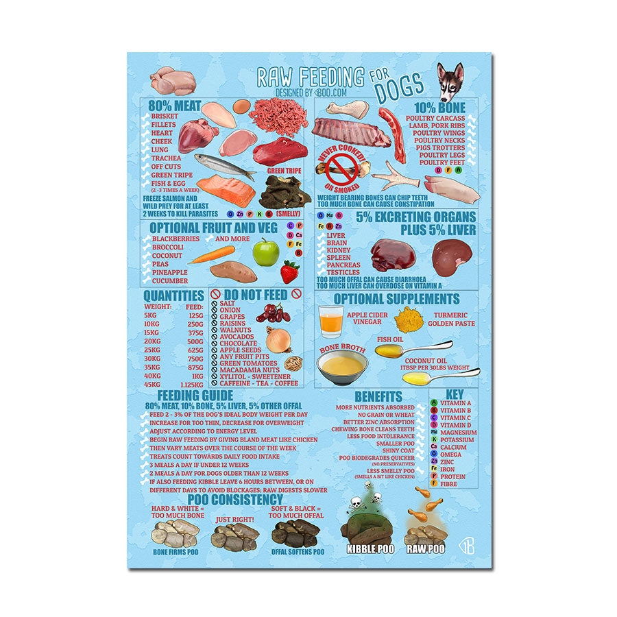 Raw Feeding Chart For Dogs - Ponasa