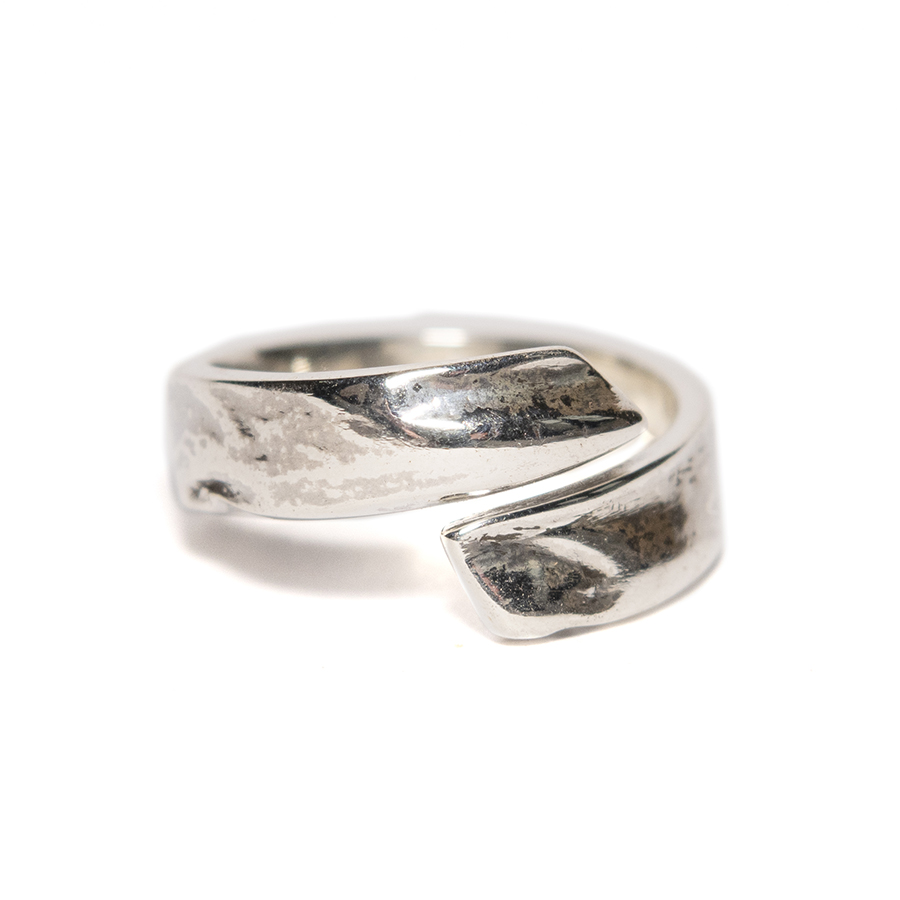 Reticulated Silver “Denim” Ring – Size P | Designed by Boo