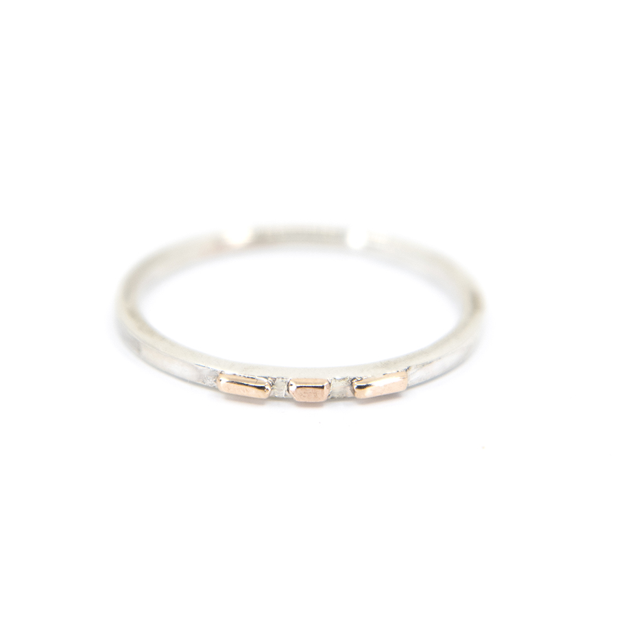 Rose Gold “Dash” Ring – Size R 1/2 | Designed by Boo