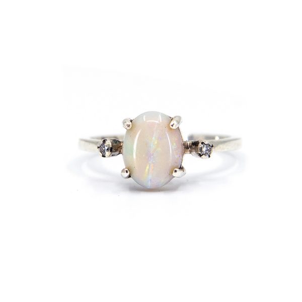 Diamond and Opal Claw Ring – Size L | Designed by Boo