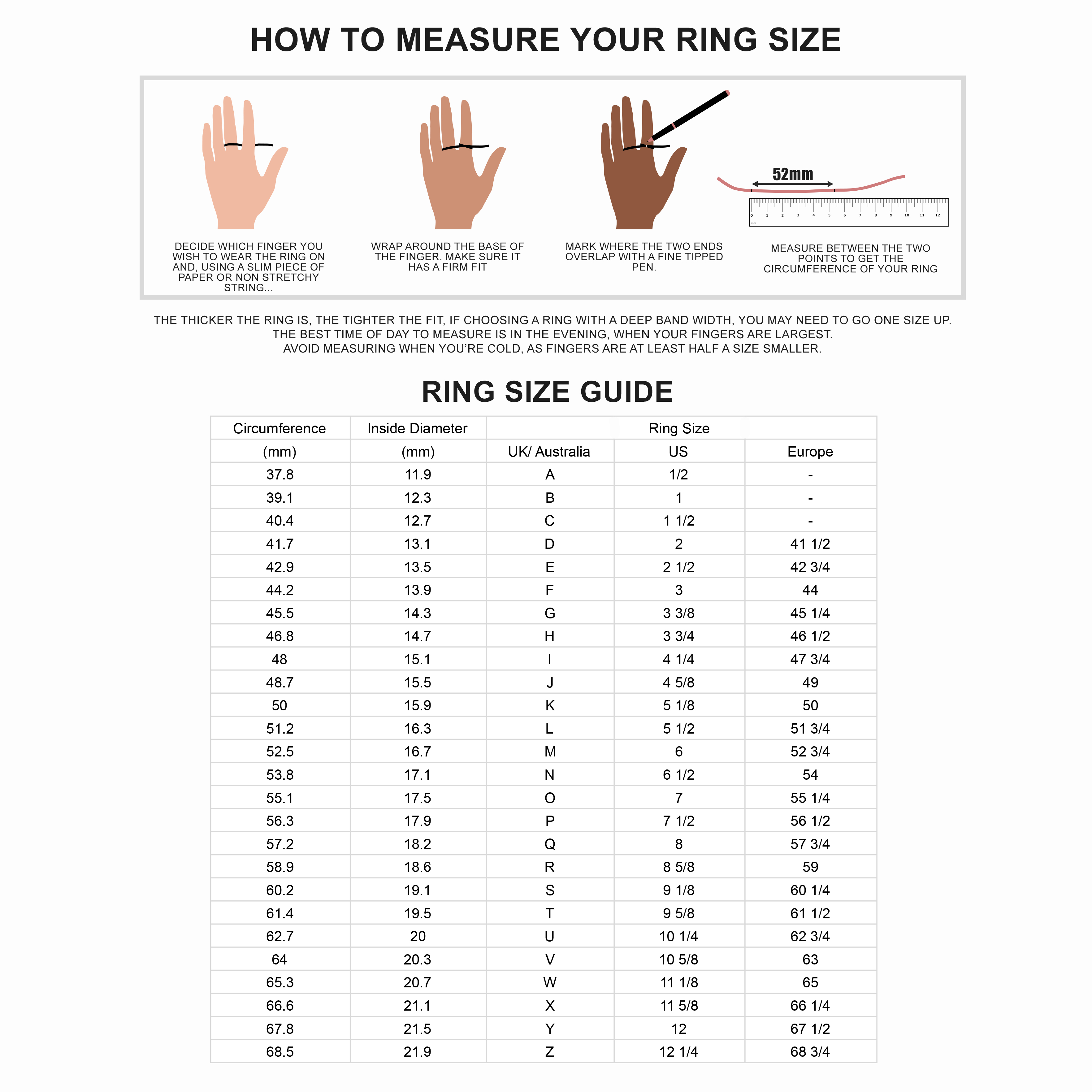 Ring Sizing | Designed by Boo