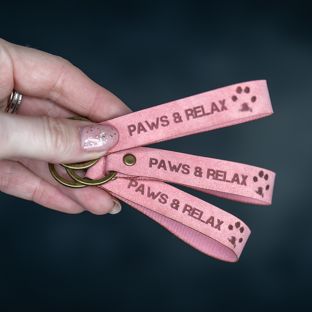 Key Ring – Paws and Relax – Pink